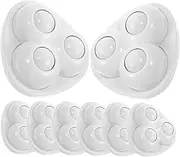 CLISPEED 8pcs Paste The Universal Wheel Wheels for Trash Can Non Swivel Castors Small Appliances Small Stainless Steel Trash Can Casters Mini to Rotate Furniture Rubber White Small Wheels