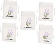 Outanaya 5pcs Lavender Sachet Bags: Drawstring Empty Perfume Pouches Small Jewelry Wedding Favor Bag for Lavender Buds - Closets Drawers Car Decorations
