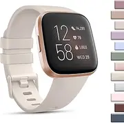 8 Pack Sport Bands Compatible with Fitbit Versa 2 / Fitbit Versa /Versa Lite/Versa SE, Classic Soft Silicone Replacement Wristbands Straps for Fitbit Versa 2 Smart Watch Women Men