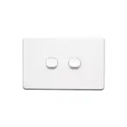 2 Gang Slim Light Switch 10 Amp AC240V Wall Switch Power Point Socket Outlet GPO