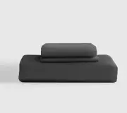 Quince Bamboo Twin Fitted Sheet Set In Charcoal 1 Standard Pillow Case