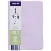 J.Burrows A7 Week-To-View Embossed Diary FY25/26 Pink