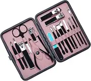 Beatifufu Nail Manicure Set 18pcs Nail Care Tools Trimmer File Perfect for Home Professional Use