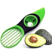 Avocado Cutter Slicer Pitter 3 in 1 Multifunctional with Non-Slip Silicone Handle, Avocado Tool Knife Cutter Stoner with Stainless Steel Blade for Fruit Kiwi Mango Kitchen Tool