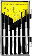 6PCS Mini Screwdriver Set, Small Screwdriver Set with 6 Different Size Flathead and Phillips Screwdrivers, Precision Screwdriver Set for Jewelry, Watch, Toys, Computer, Eyeglass Repair