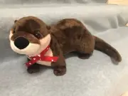 Wild Republic River Otter Dark Brown Tan 10" Plush Realistic Stuffed Animal