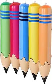 BESPORTBLE Back to School Fun 5pcs Inflatable Pencil Toys for Decor Games at School Parties