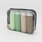 Silicone Travel Bottles Refillable Squeeze Bottles,4Pcs Leak Proof Silicone Toiletries Containers,Travel Bottle Containers,Refillable Toiletry Containers,Leak Proof Squeezable Travel Bottles,100ml