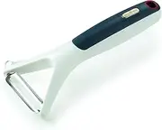 Zyliss Smooth Glide Y Vegetable Peeler - Ergonomic Handle | Swivel Blade | Eye Cutter | Effortless Peeling for Potatoes, Carrots, Cucumbers and More| Non-Slip Grip | Lightweight Build | White/Grey