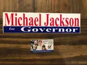Michael Jackson For Governor Bumper Sticker Business Card California