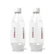 SodaKing Moderna 1L Bottles Twin Pack Duo White- BPA Free