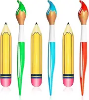 6 Pcs Inflatable Giant Pencils Paint Brush Decoration Set Blow Up Pencils Paint Brush Balloons Colorful Hanging Inflatable Decor Inflatable Pool Pencil Float for School Birthday Party Photo Prop