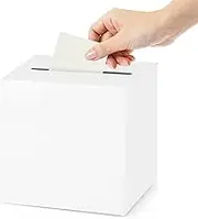 Fowecelt White Card Box Wedding Favors Post Box Cardboard Card Receiving Money Box for Wedding Reception Anniversary Birthday Graduation Table Centerpiece Decorations