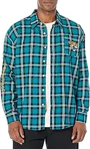 FOCO Men's NFL Team Logo Long Sleeve Flannel Shirt