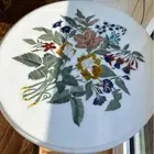 24" White Marble Inlay Floral Multi Stone Side Coffee Table Home Furniture Decor