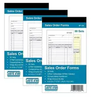 Sentinel Sales Order Forms, 2-Part Carbonless, 3 Books of 50 Sets
