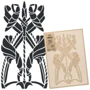 Reusable PLASTIC Wall STENCIL Template 43x64cm or 59x95cm // ART NOUVEAU FLOWERS