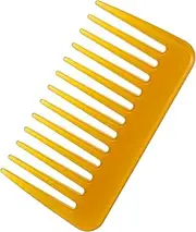 Mini Comb For Purse Mini Wide Tooth Comb, Hair Detangling Comb For Curly Wavy Hair Portable Styling Comb Small Travel Purse Hair Beard Comb Beard Comb For Men Wet Dry Long Hair Plastic Unisex Yellow