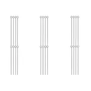 6x 6pc Appetito Chrome Skewers 8"/20cm Home Kitchen Cooking