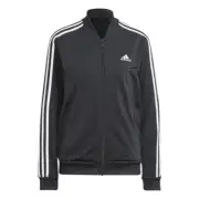Adidas Back 2 Basics 3 Stripes Jacket Women’s Black Size UK 8-10 #Ref44