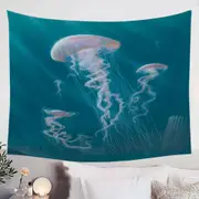 Underwater Art Giant Jellyfish Tapestry