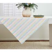 Solino Home 100% Pure Linen Table Throw for Summer Dining - Julia, Made in USA