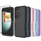 For Samsung Galaxy S23 FE Shockproof Phone Case Cover + Glass Screen Protector
