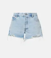 [Frame] Frame The Hang mid-rise denim shorts 25 blue