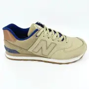 New Balance 574 Classics Collegiate Linseed Beige Suede Mens Sneakers ML574NED