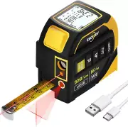 2-In-1 Laser Tape Measure 328Ft Rechargeable Laser Measuring Tool & 16Ft Measuri