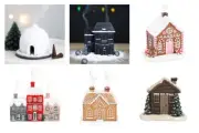 Christmas Incense Cone Burner various including Gingerbread, Igloo, Log Cabin