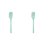 2x Tovolo Flex-Core All Silicone Nylon Spoonula Cooking/Bake Utensil Light Aqua