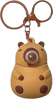 Capybara Keyring - Silicone Capybara Keychain | Couple Bag Accessories Keychain with Bubble | Bubble Pop Fidget Charm | Cartoon Stretchable Toy for Hands Exercise, Stress for Boys, Girls