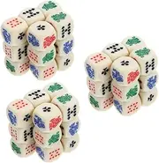Totority Sets Funny Game Dice Acrylic Poker Dices Rounded Corners for Parties Ktv Bars Birthday Celebrations Pcs