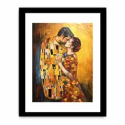 Modern The kiss Art Framed print