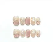 Hand Pressed Nails Cat Eye Design Reusable Winter Fake Nails Artificial Manicure Wearable