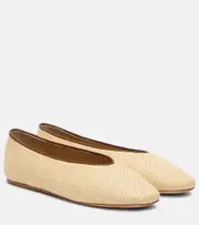 [Le Monde Beryl] Le Monde Béryl Regency raffia ballet flats AU 11 beige