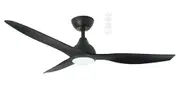 Martec Avoca 1320mm Smart DC Ceiling Fan + Light with WiFi Remote Black