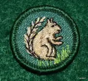 GIRL SCOUT BADGE - MAMMAL - CHEESECLOTH BACK - FREE SHIPPING