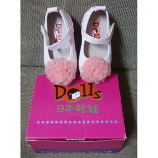 二手9.5成新 Dolls 日本娃娃小童鞋(粉紅色)24號，鞋內約13公分