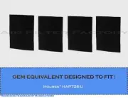 Compatible With Holmes HAP726-U HAP9726-U Charcoal Carbon Pad Filters (4-Pack)