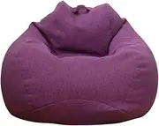 Beanbag Cover Recliner Gaming Storage Bag Lazy Lounger Bean Bag Insert Replacement Cover for Adults and Children (100x120cm, Purple)