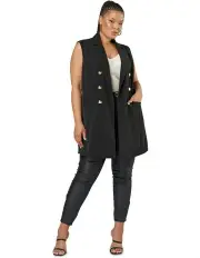 [Something 4 Olivia] Scottie Sleeveless Blazer in Black