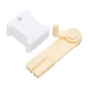 100 Pcs Plastic Floss Bobbins Thread Cards Cross with 1 Bobbin Winder White
