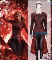 Doctor Strange 2 Scarlet Witch Wanda Cosplay Costume Jumpsuit Halloween Outfit