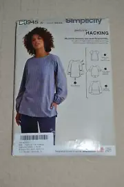 Simplicity D0945 sewing pattern, womens top, size XXS-XXL