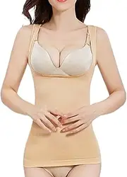 [Dress Cici] Women's Square Neck Tank Top Body Shaper - Seamless Cami Bodysuit Shaper