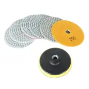 7 Piece Diamond Polishing Pads Wet/Dry Set Pads 4" For Stone Concrete Polishing