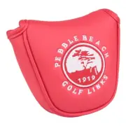 USA Pebble Beach Embroidery Golf Mallet Putter Head Cover Magnetic Closure