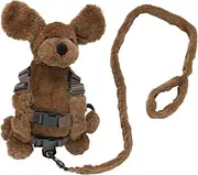 Playette 2 in 1 Child Harness Buddy Fluffy Dog, Brown Toddler Leash and Backpack